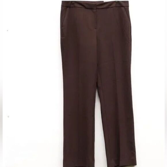 Chicos Flex Waist Modern‎ Tailored Full Length Pant Basic Cocoa Bean 2R NWT - Picture 3 of 7